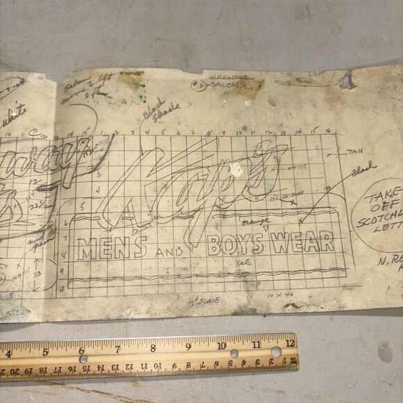 Vintage Billboard Ad Mockup: Kap’s Store Hathaway Shirts N Reading Massachusetts - Picture 4 of 5